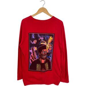 The Weeknd XO Starboy "Chapter IV" Long Sleeve T-shirt Red men's size Large